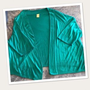 Amazing Turquoise Short Sleeve Cardigan!